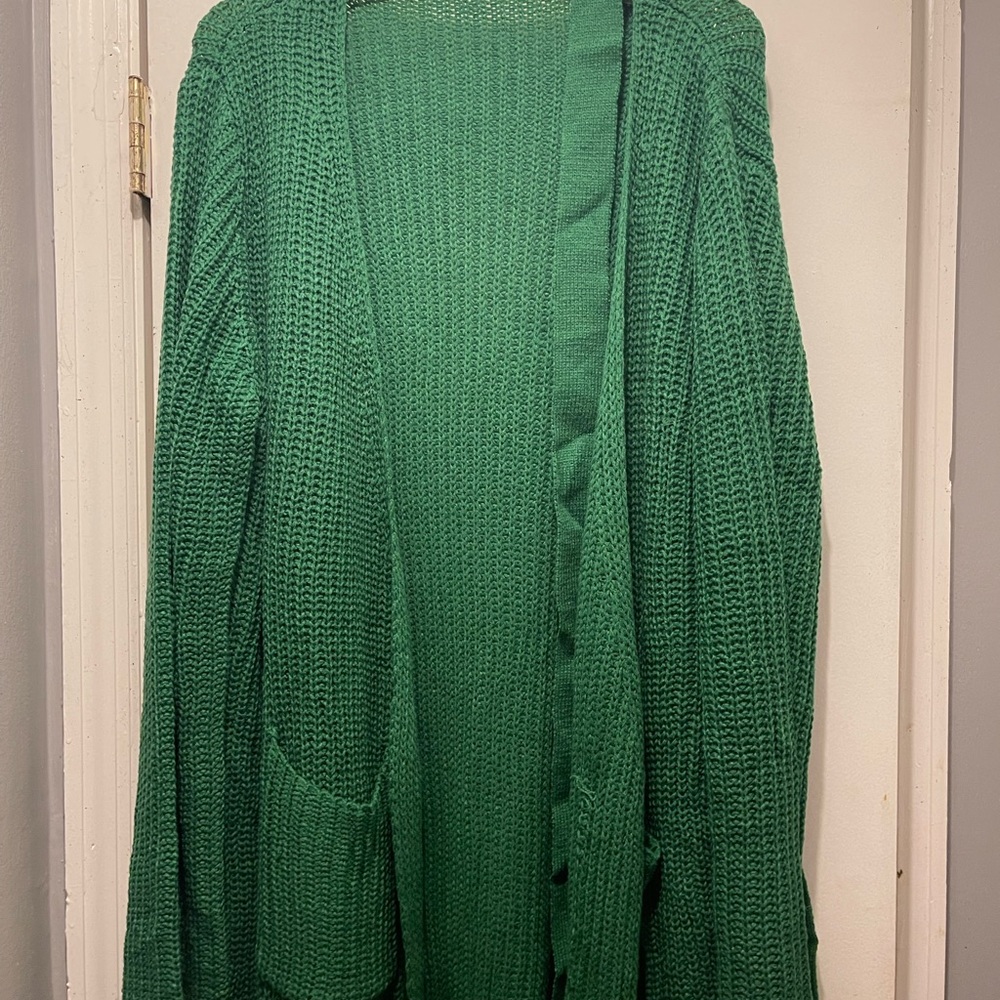 Fringe Open Knit Cardigan